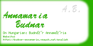 annamaria budnar business card